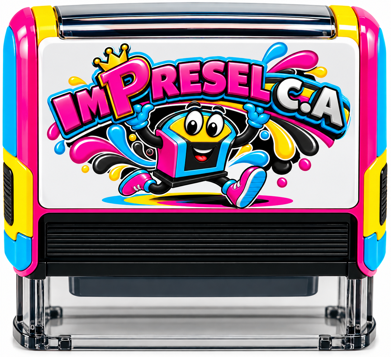 Sello automático personalizado con el logotipo de Impreselca C.A.
